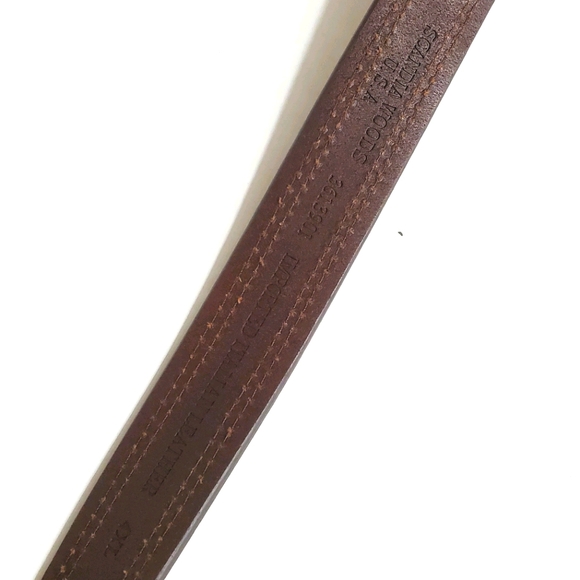 Scandia Woods Italian Leather Stitching Belt